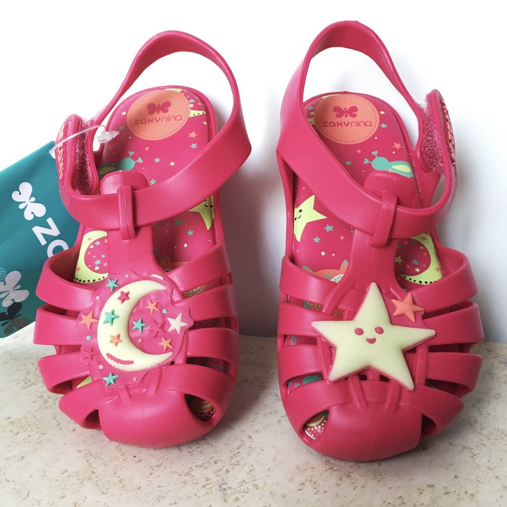 Zaxy Glow in the Dark Soft Jelly Moon Star Sandal